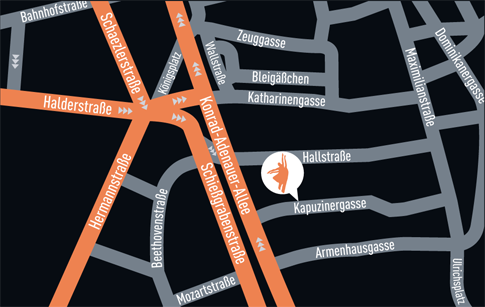 Anfahrt downtown dance studio